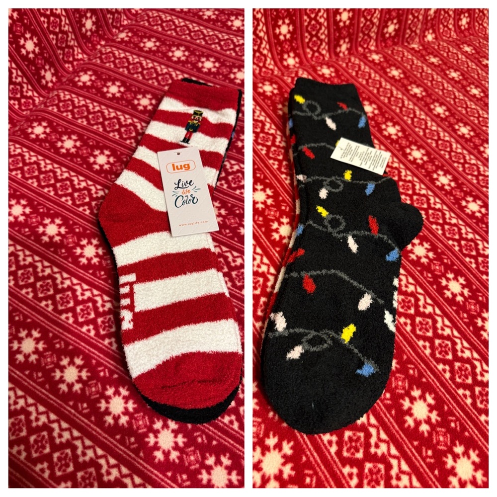 Lug Tip Toe Socks 2-Pack